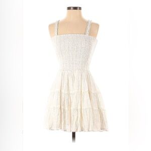 PQ White Smocked Tiered Sundress